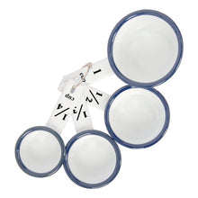 4pc White Enamel Measuring Cups Set - green