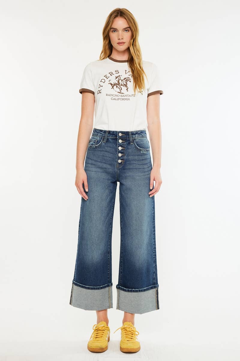 KancanULTRA HIGH RISE CROPPED  WIDE LEG-KC20102D