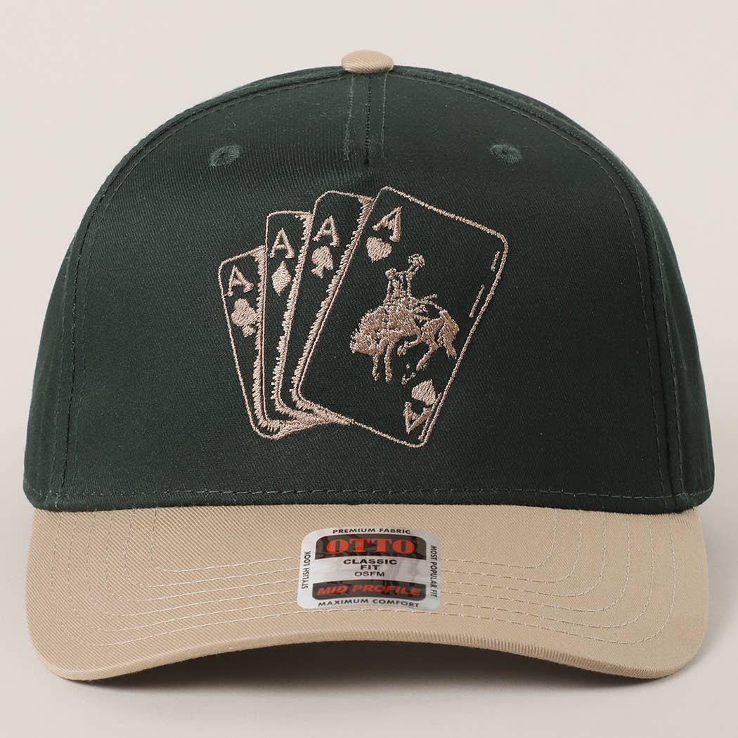 Western Cowboy Card Embroidered Trucker Hat
