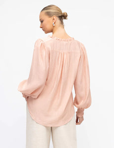 Alice Peasant Top - Pink