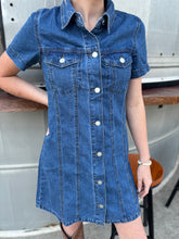 Elastic Waist Denim Dress