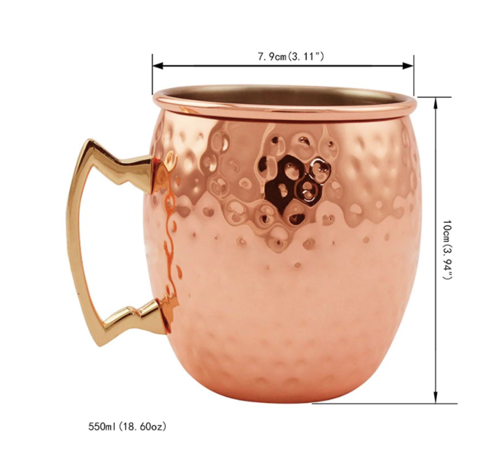 4pcs 550ml Moscow Mule Mug
