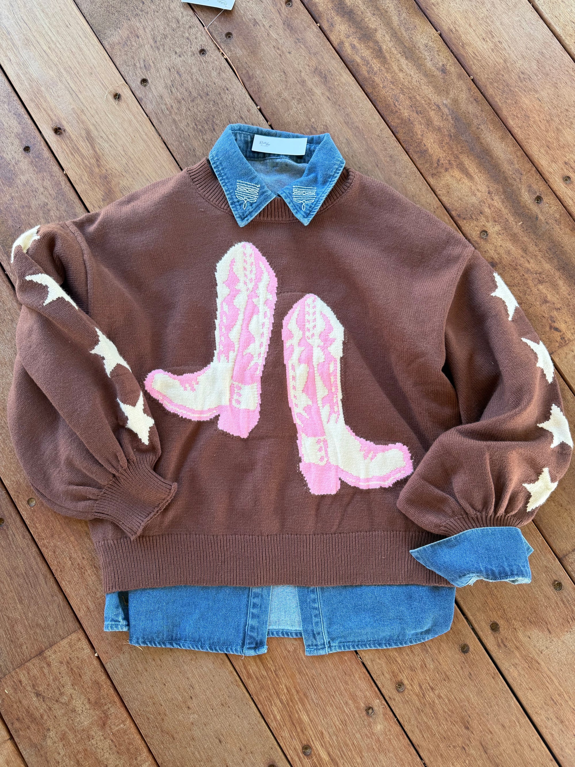Cowboy boot Knit