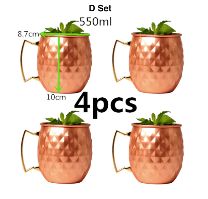 4pcs 550ml Moscow Mule Mug