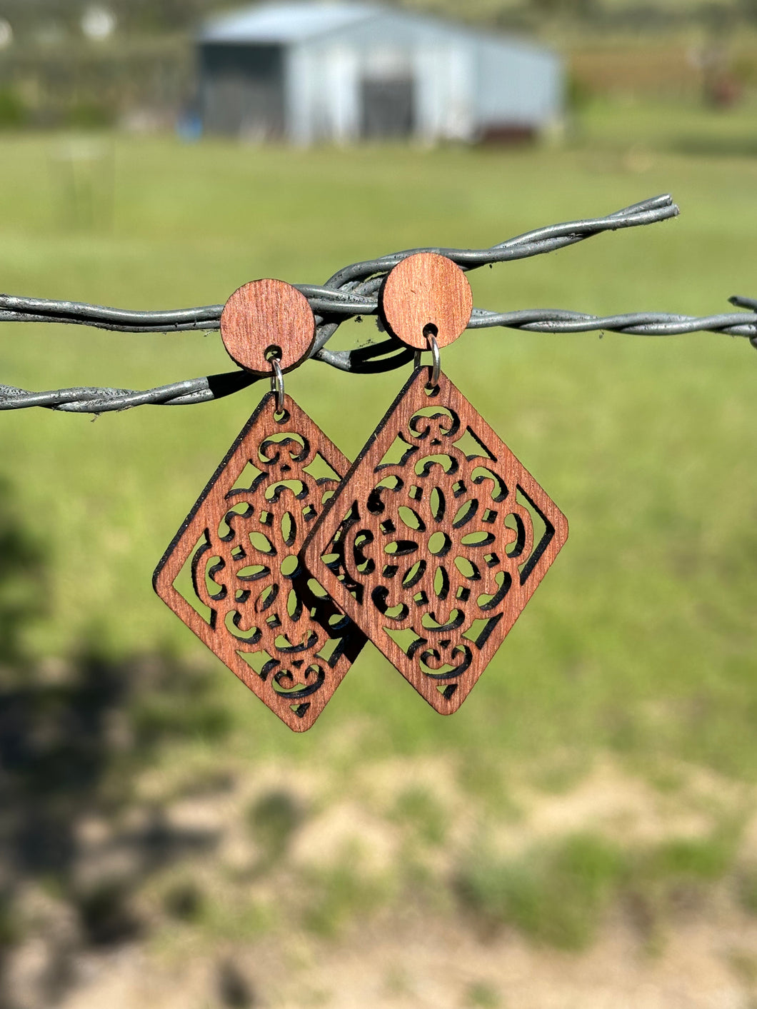 Earrings- Timber statement