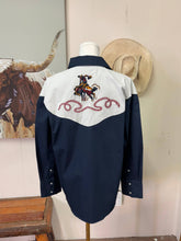 Bronc rider embroidered pearl snap shirt 