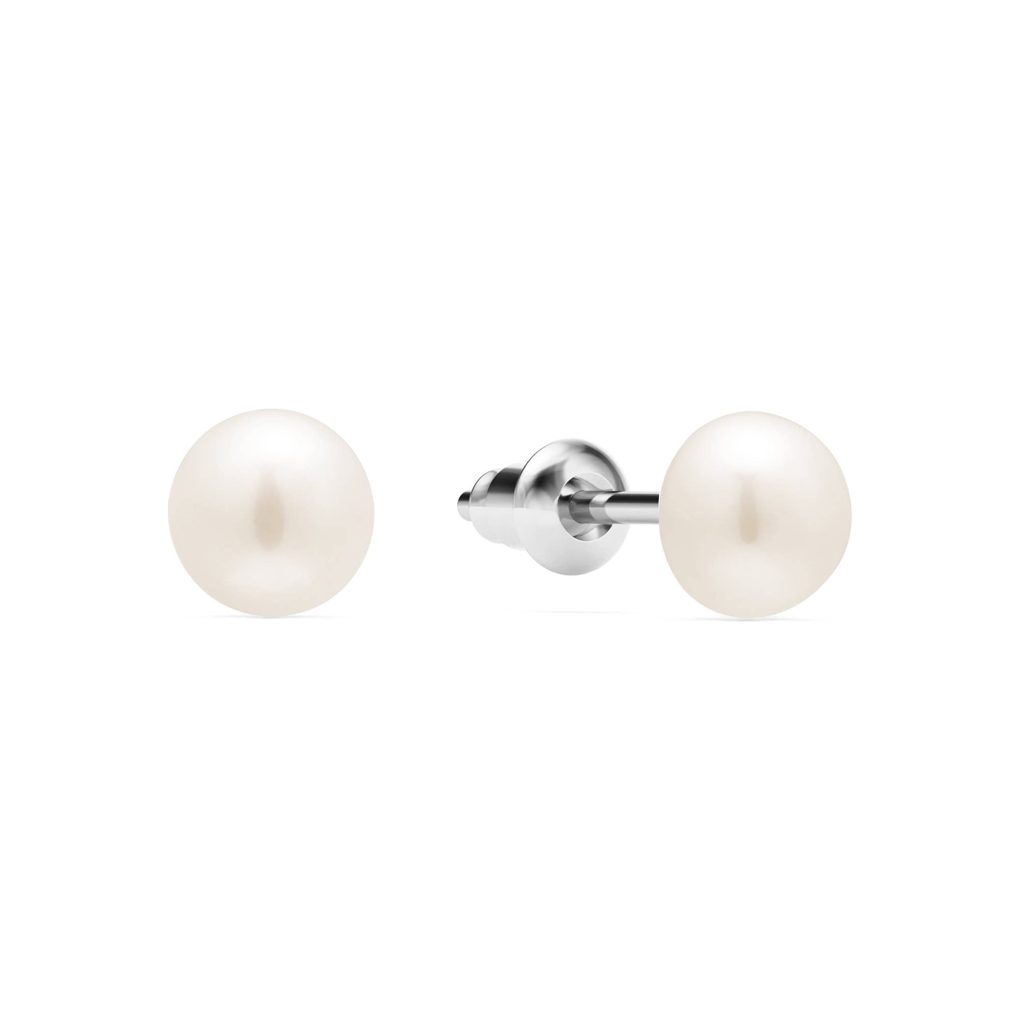 Freshwater 6mm Pearl Stud Earrings Freshwater Pearl|2-1446-R