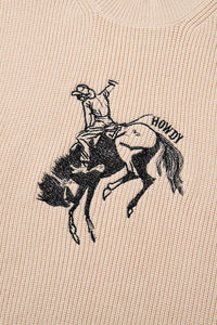Western Rodeo Cowboy Short Sleeve Sweater
