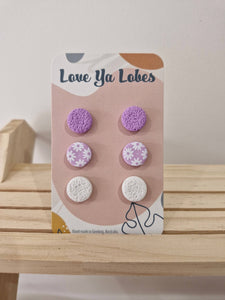 Olivia Triple Stud Packs: Pumpkin Mix / Floral