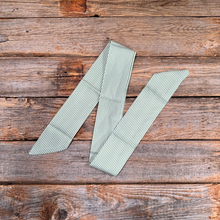 Green and White Western Skinny Mini Wild Rag Scarf / Cowgirl Necktie  #TW127