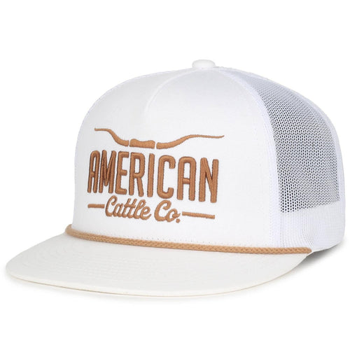 Longhorn Hat - White & Gold