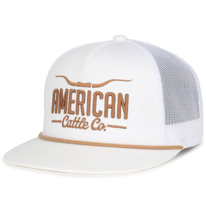 Longhorn Hat - White & Gold
