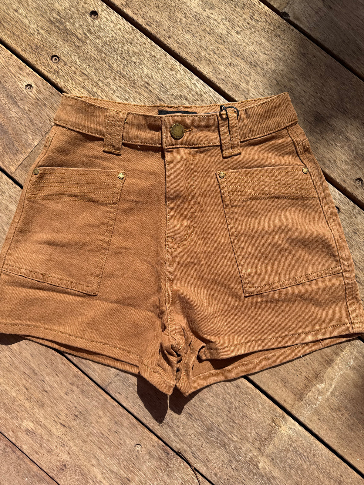 Denim Shorts Darla - Saddle
