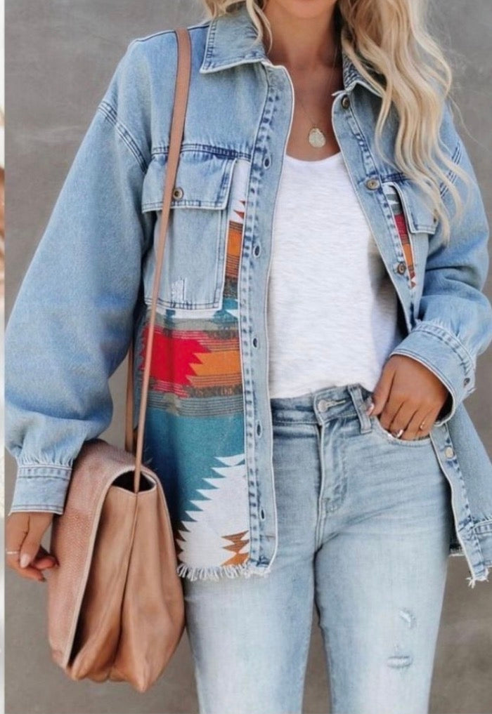 Southwest Denim Shacket