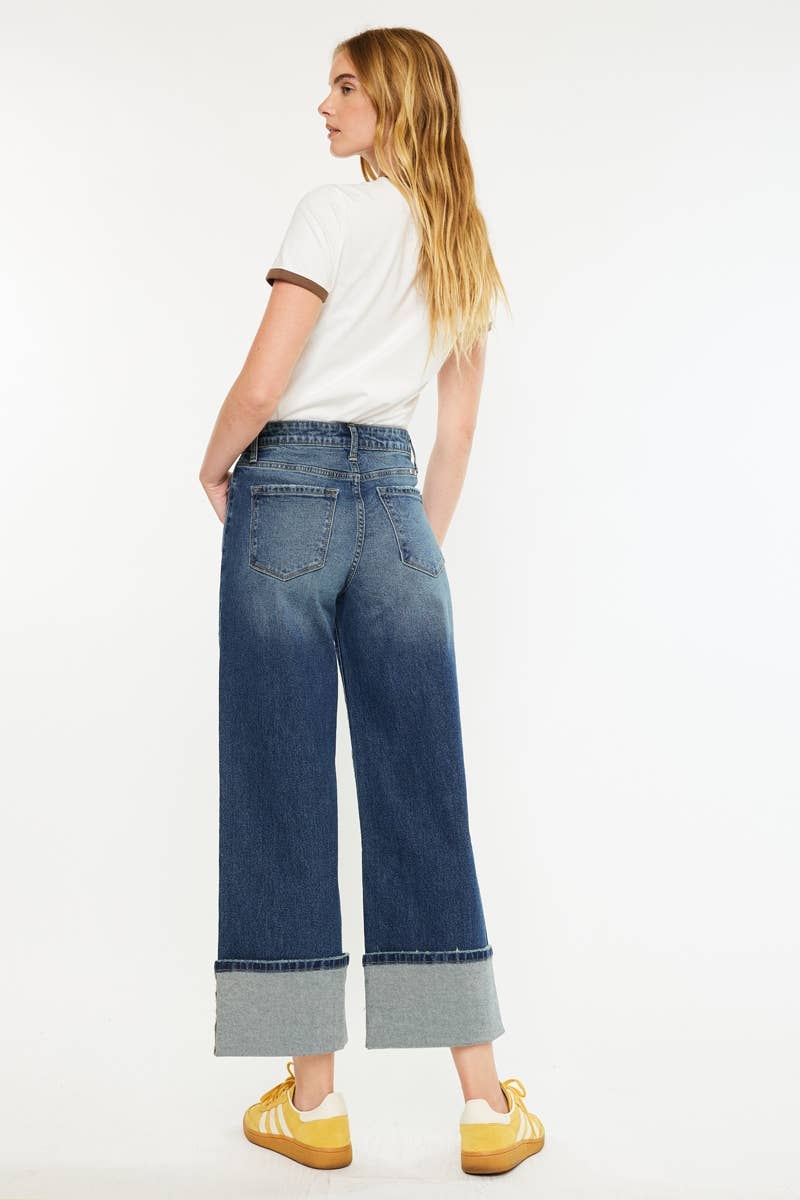 KancanULTRA HIGH RISE CROPPED  WIDE LEG-KC20102D