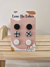 Olivia Triple Stud Packs: Coral Mix / Gingham