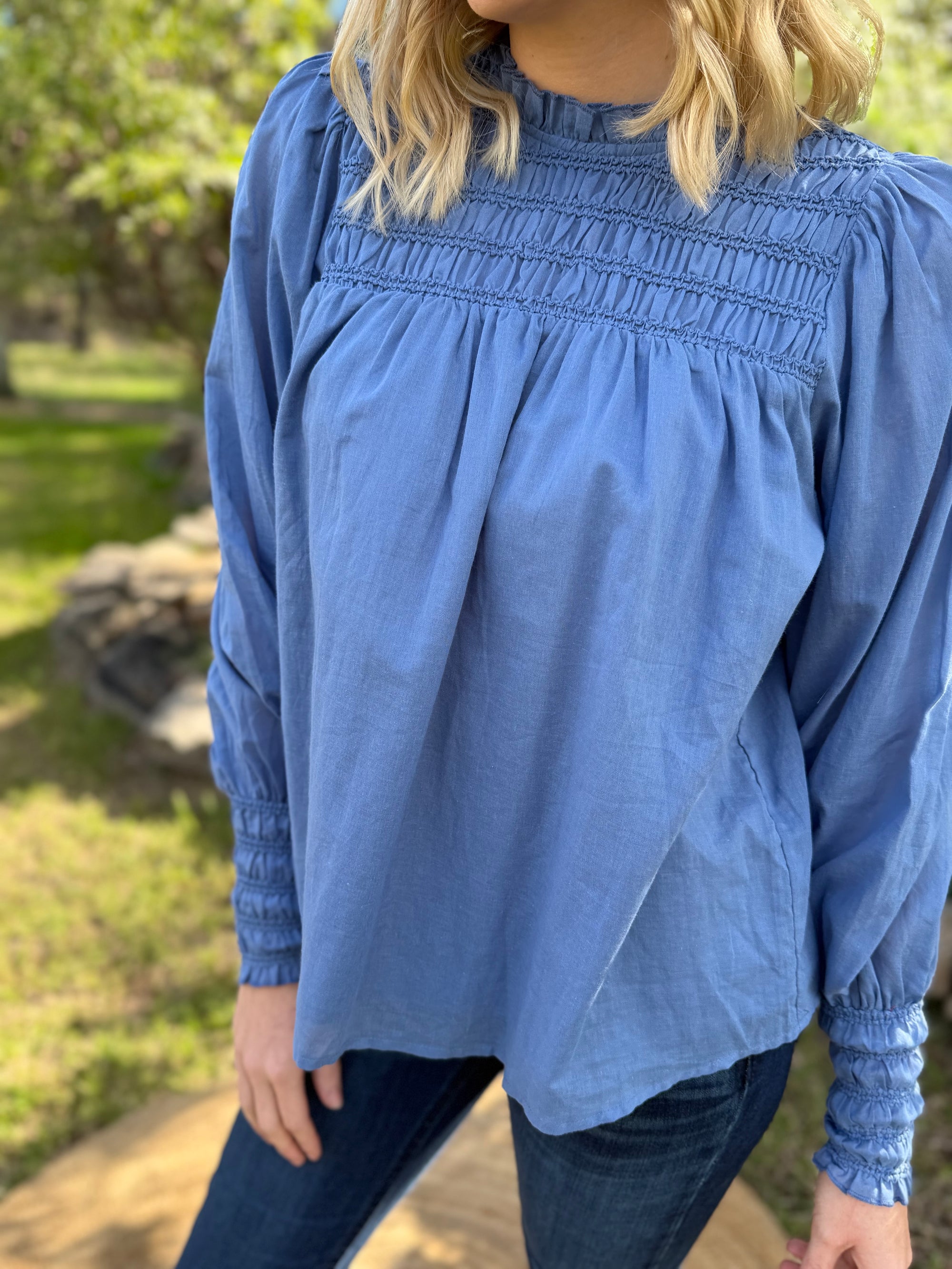 Valentina Shirred Top