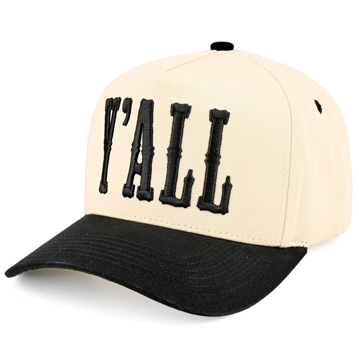 Y'ALL Letter Embroidered Two Tone Cap