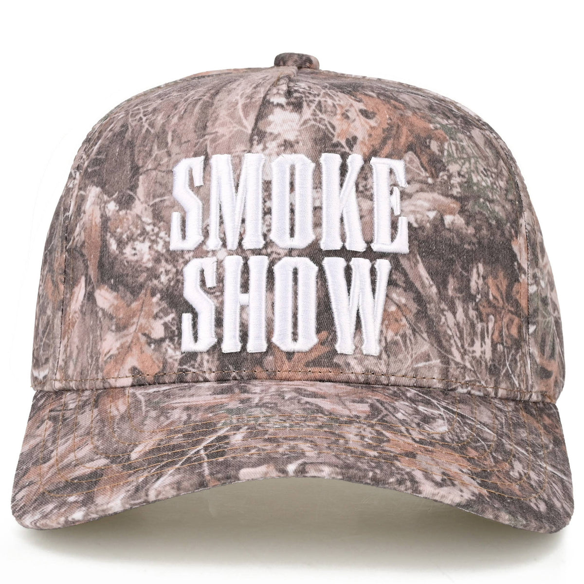 SMOKE SHOW Letter on Two Tone Trucker Hat