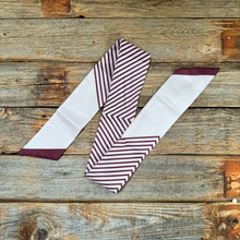 Wild Rag - Burgundy and Cream Western Skinny Mini Scarf / Cowgirl Necktie