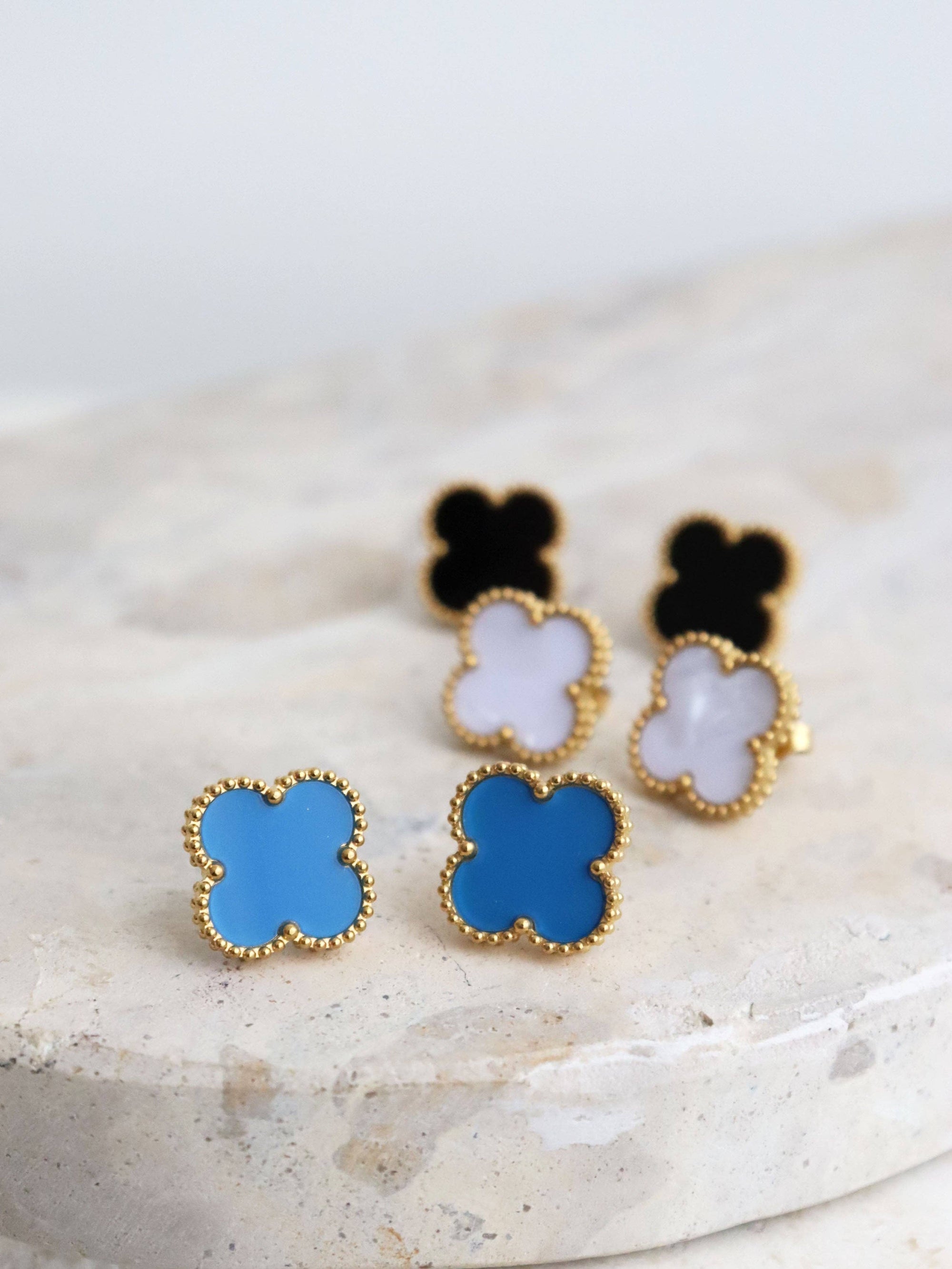Charlotte Earrings in 18K Gold Plated in Black