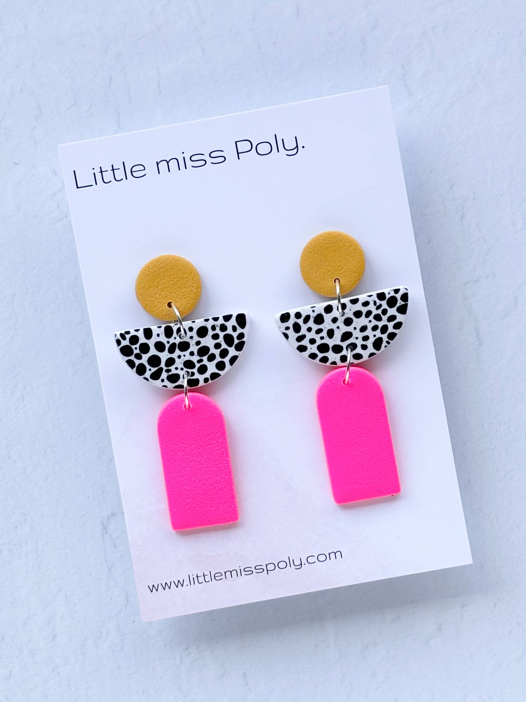 Cleo Dangle - Hot Pink &amp; Mustard
