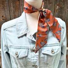 Wild Rag - Western Brown and Tan Floral Twilly Scarf / Neckerchief