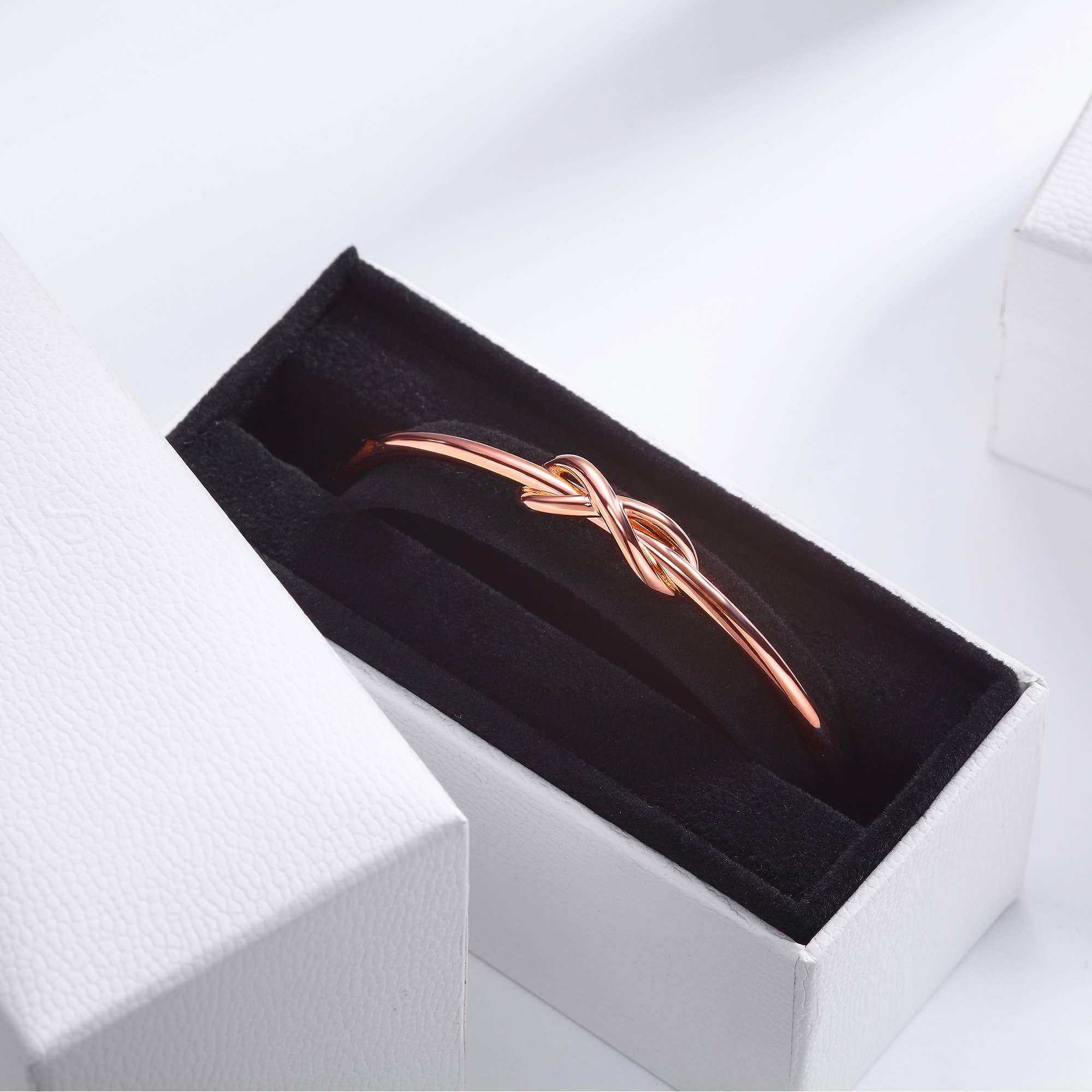 Infinity Bangle Rose Gold Plated MYJS Women Gift Designer