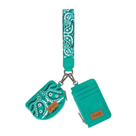 WRANGLER PAISLEY CARD COIN POUCH SET