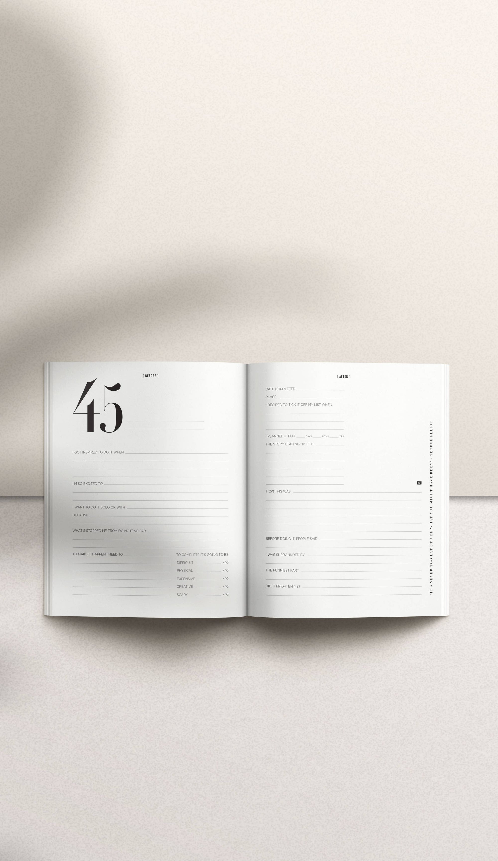 My Bucket List Oat Journal/Diary