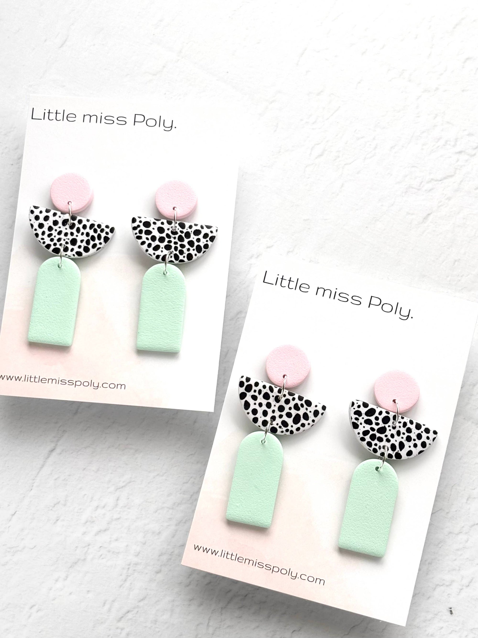 Cleo Dangle - Mint Green &amp; Pink