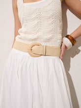 Astrid Straw Woven Stretchy Belt