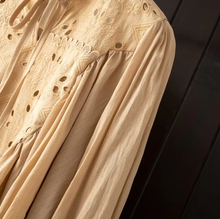 Cotton Embroidery Long Sleeves Blouse