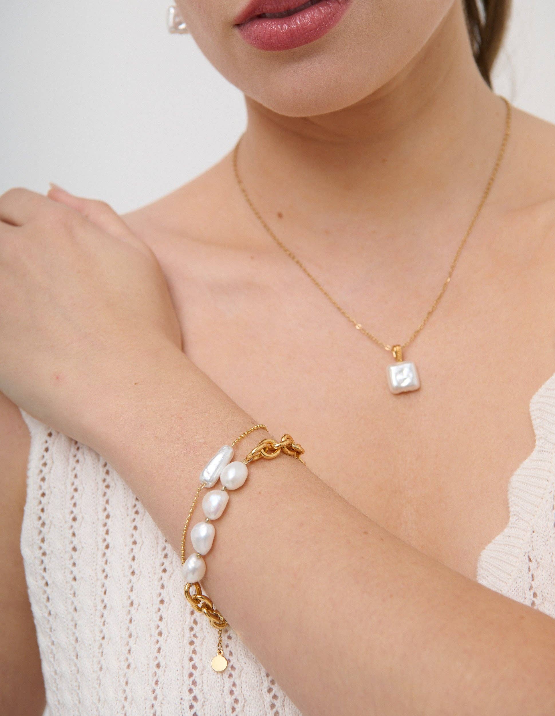 Orbit Baroque Pearl Bracelet