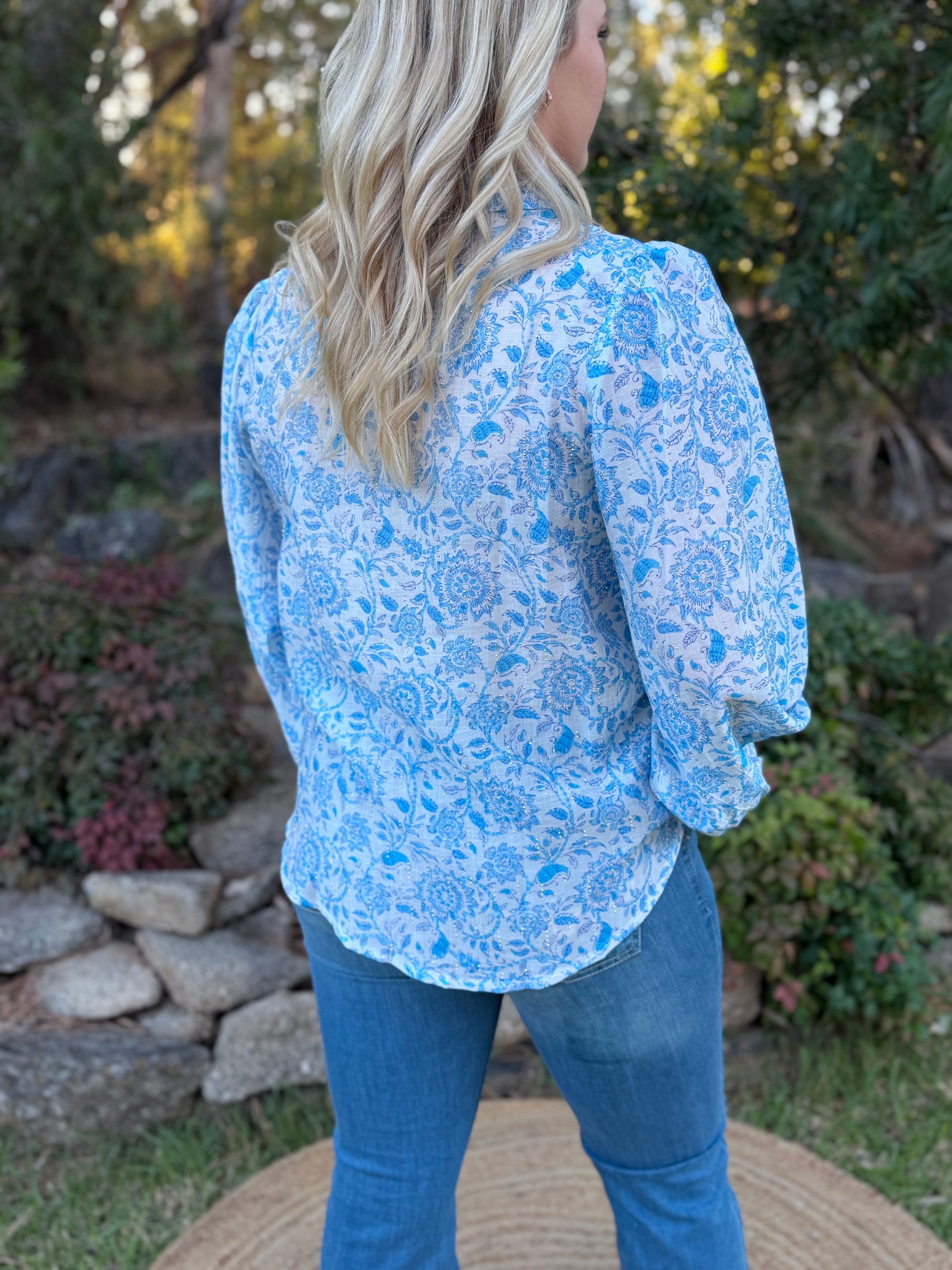Blue sparkle Top