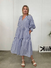 Striped Dress - 885 - Navy