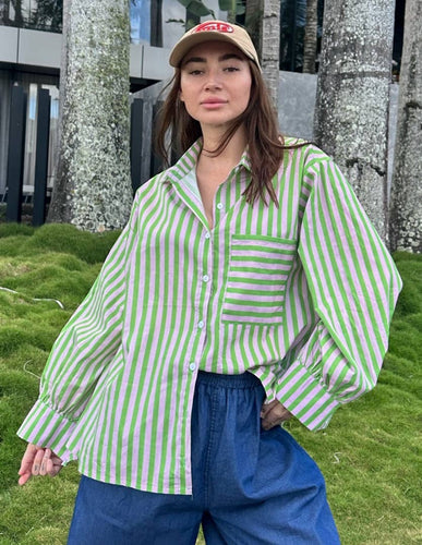 Stripe Shirt - 903 - Green