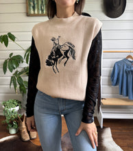 Western Rodeo Cowboy Short Sleeve Sweater