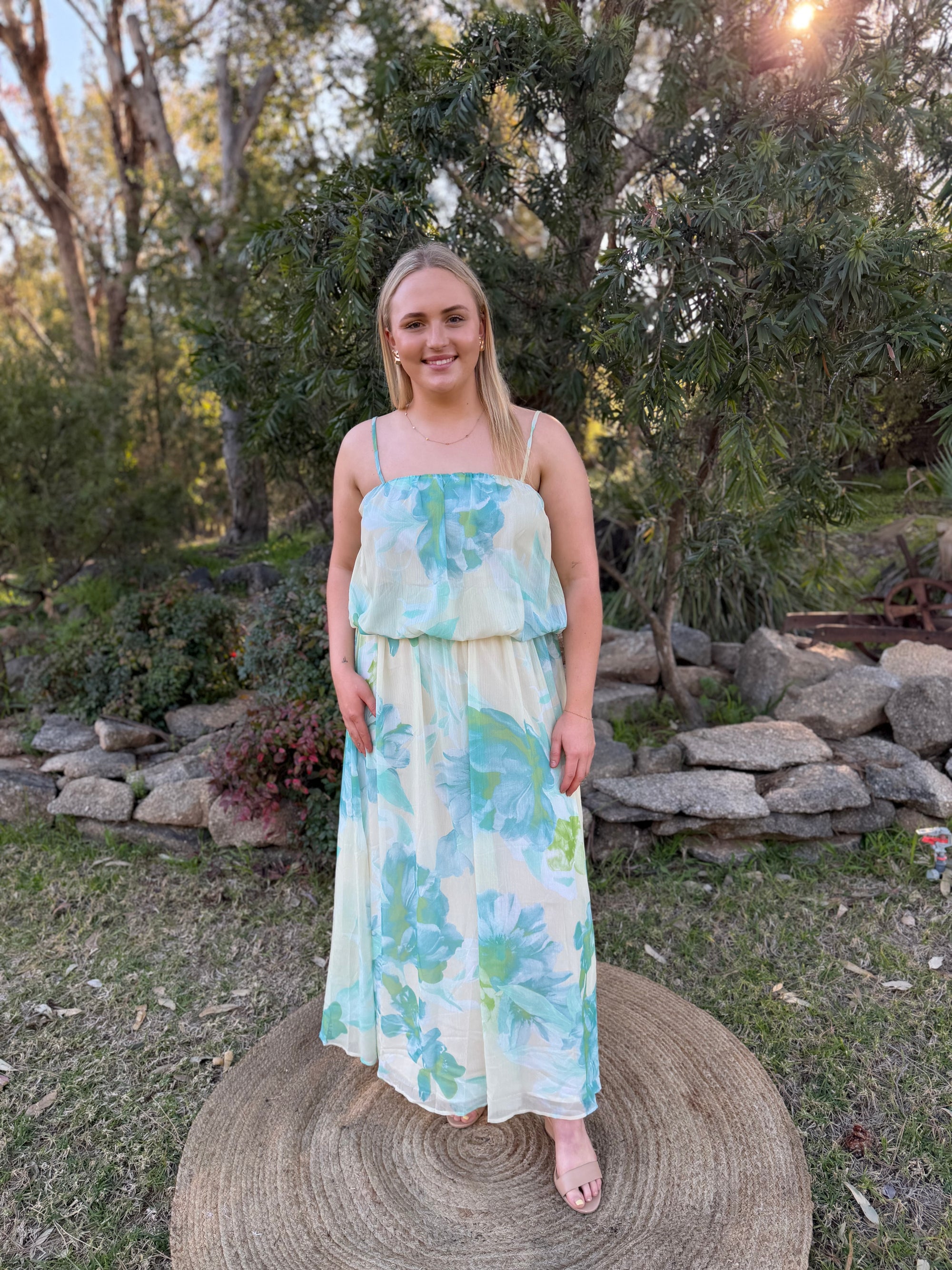 Sea Breeze Floral Maxi Dress