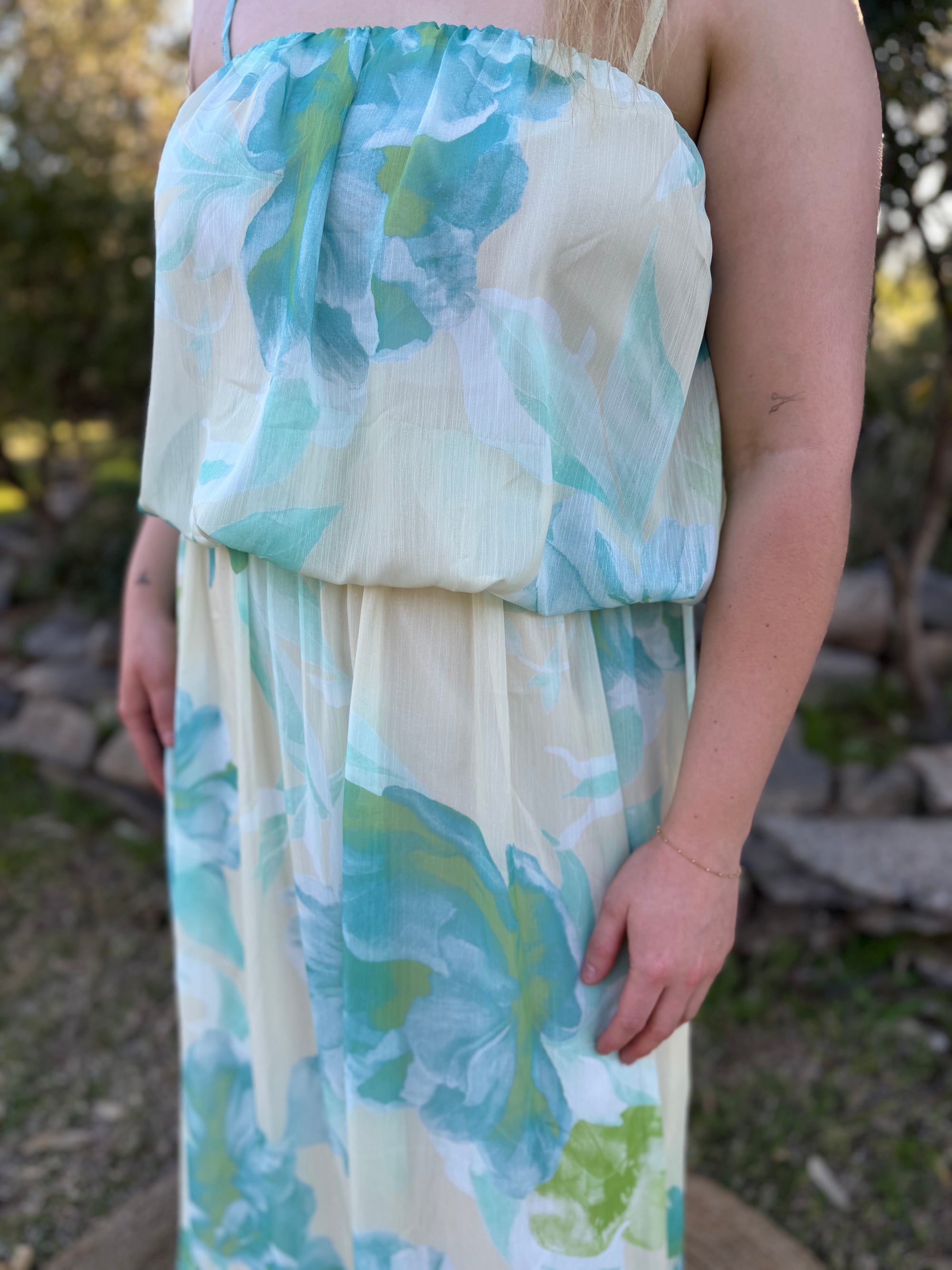 Sea Breeze Floral Maxi Dress
