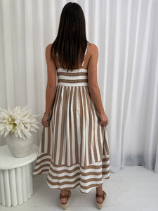 Harbour Stripe Maxi - Brown
