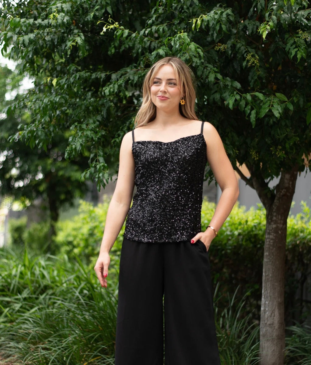 Sequence singlet top - Black
