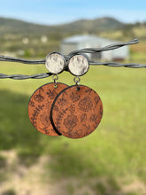 Earrings- cowhide and Timber