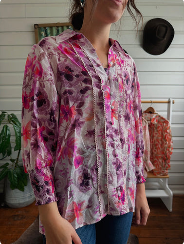Violet Bloom Blouse