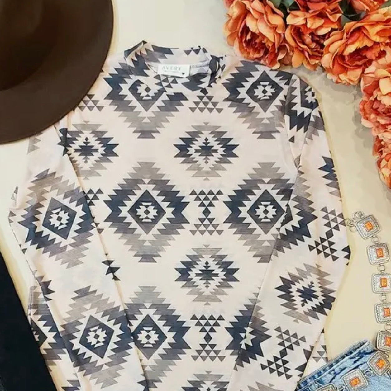 Desert Diamond Mesh Top