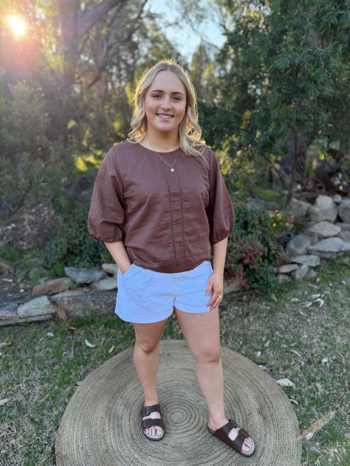 The Harlow Chocolate Blouse