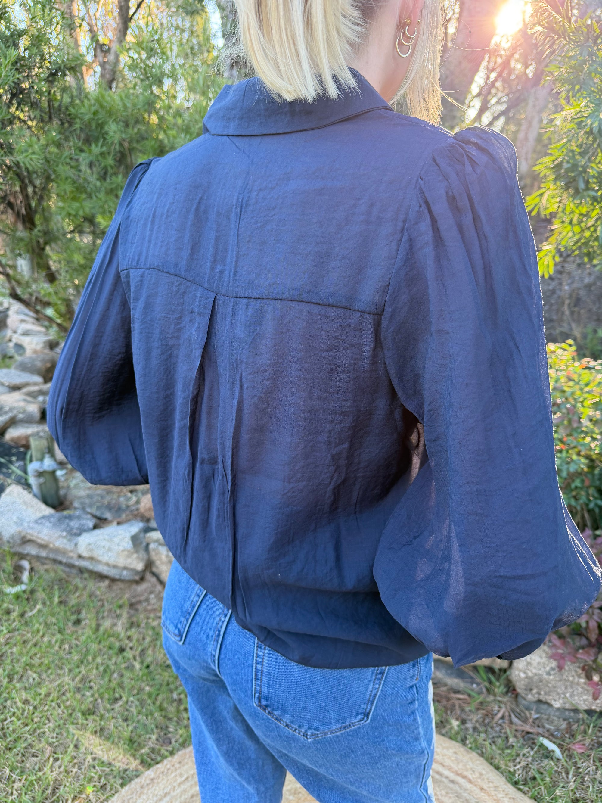 Allie - Navy blouse