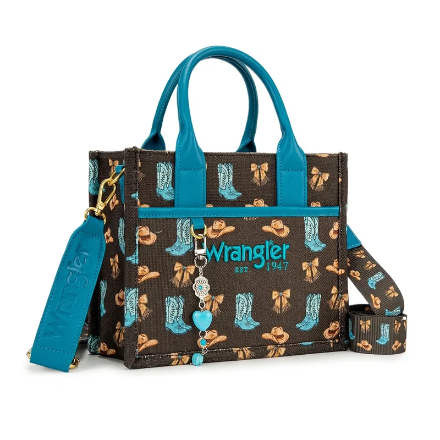 WRANGLER WESTERN PRINT COWGIRL TOTE CROSSBODY BAG