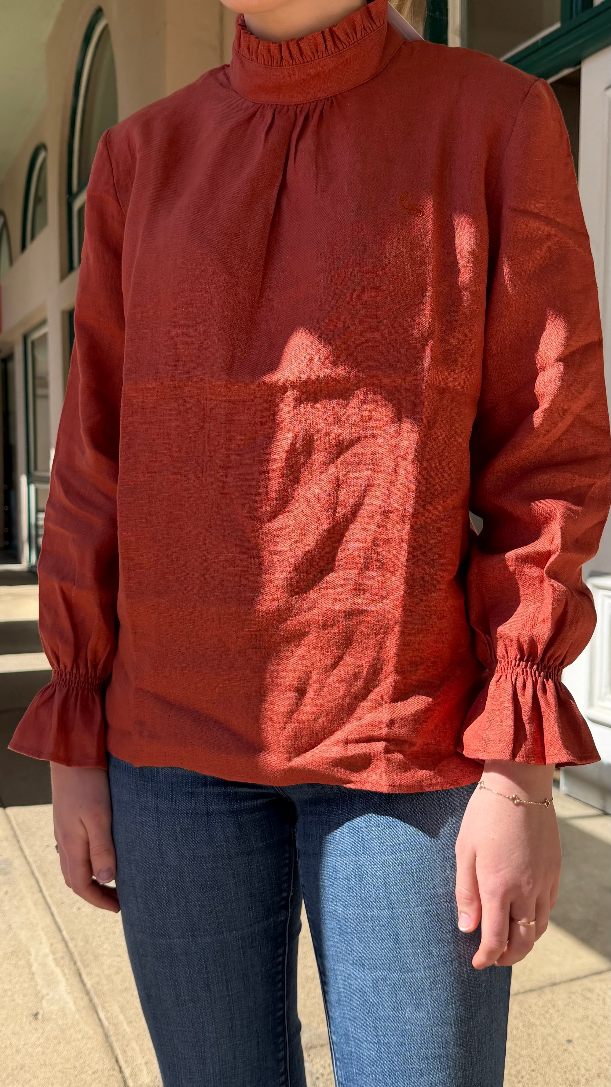 Pippa blouse - coral