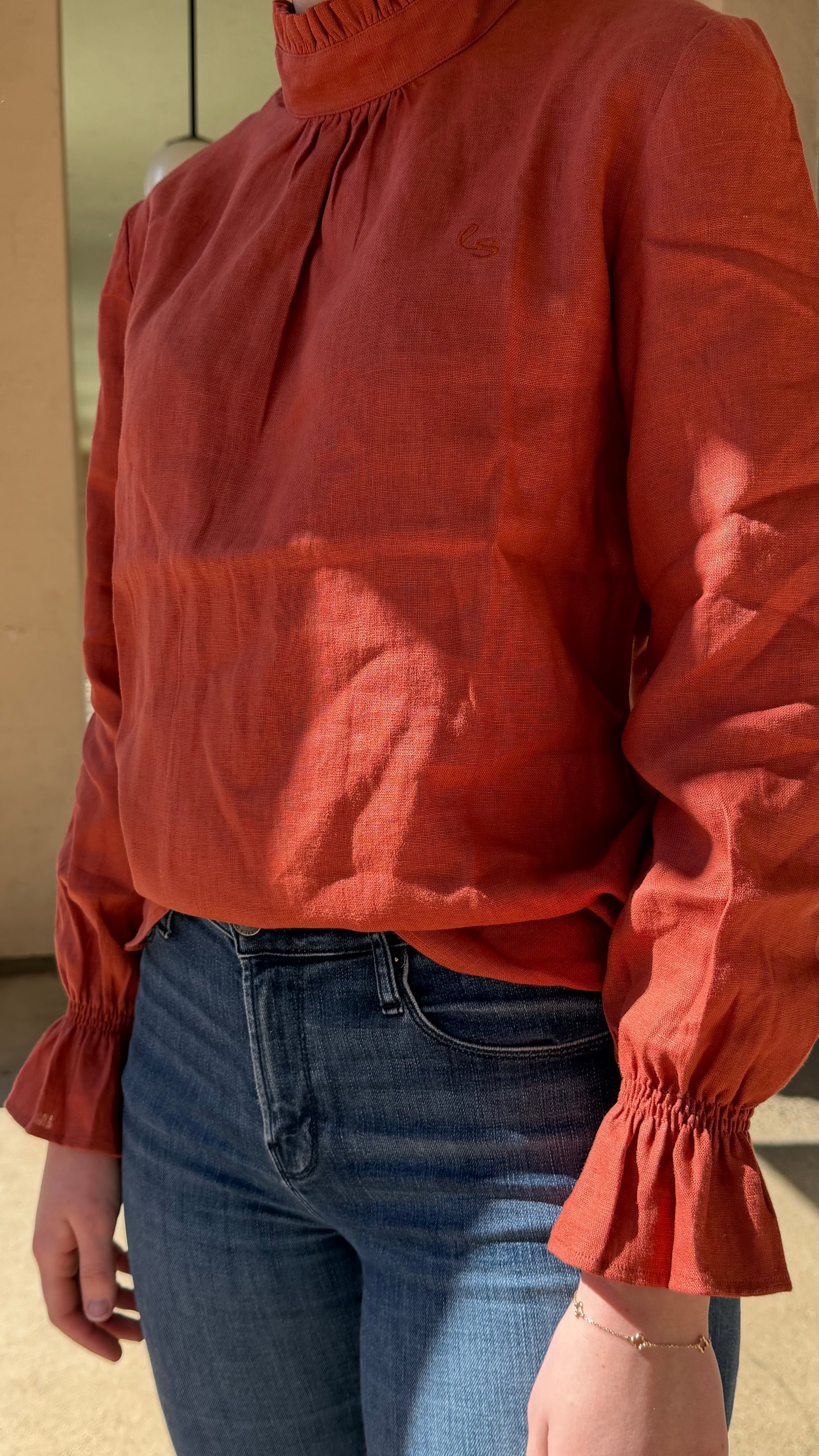 Pippa blouse - coral